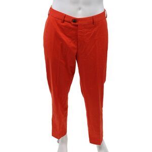 Maus And Hoffman Mens Zip Up Creased Khaki Pants Orange Cotton Size EUR 52